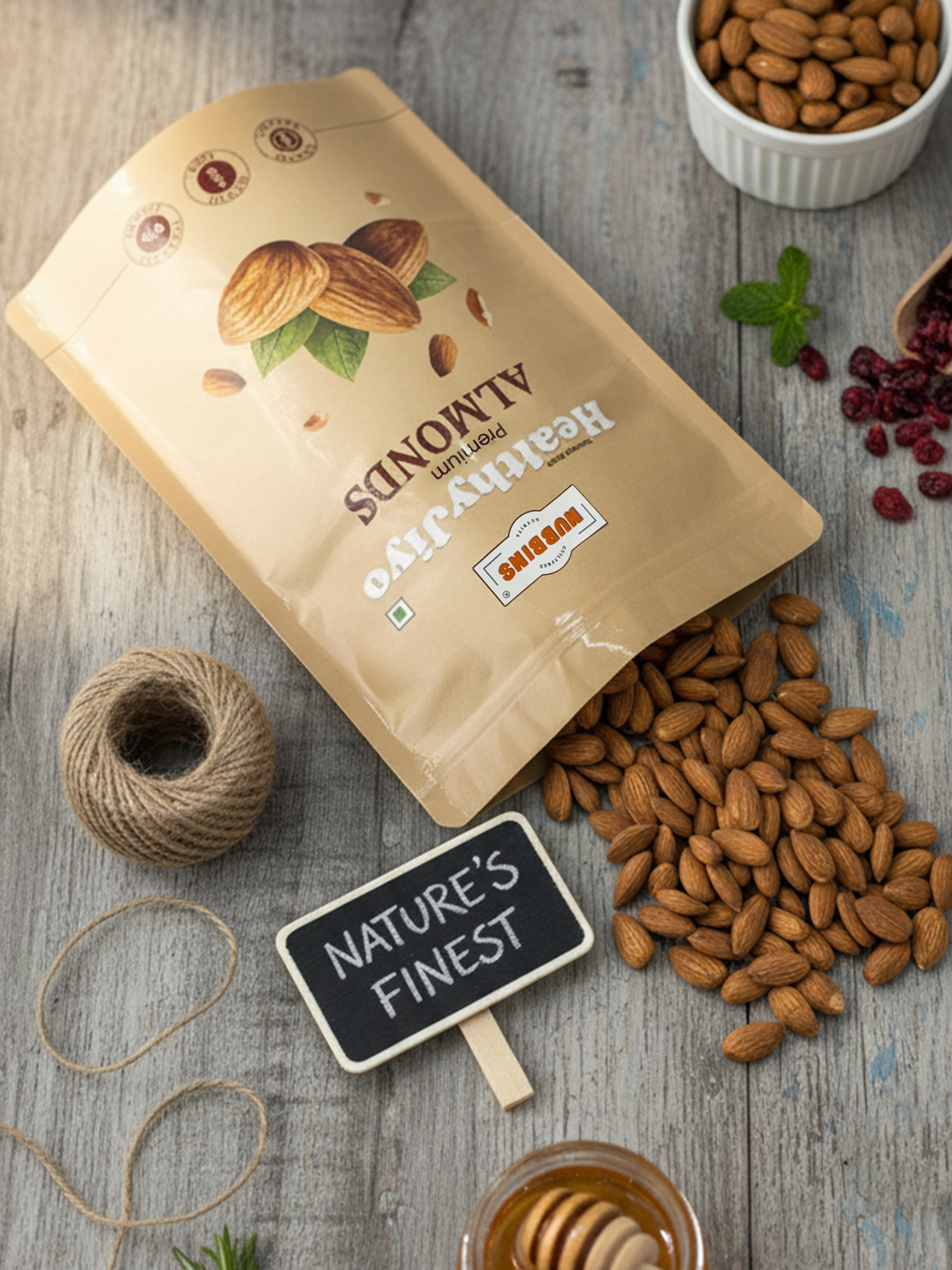 Nubbins HealthyJiyo Premium Combo (Almonds & Walnuts) 1 kg