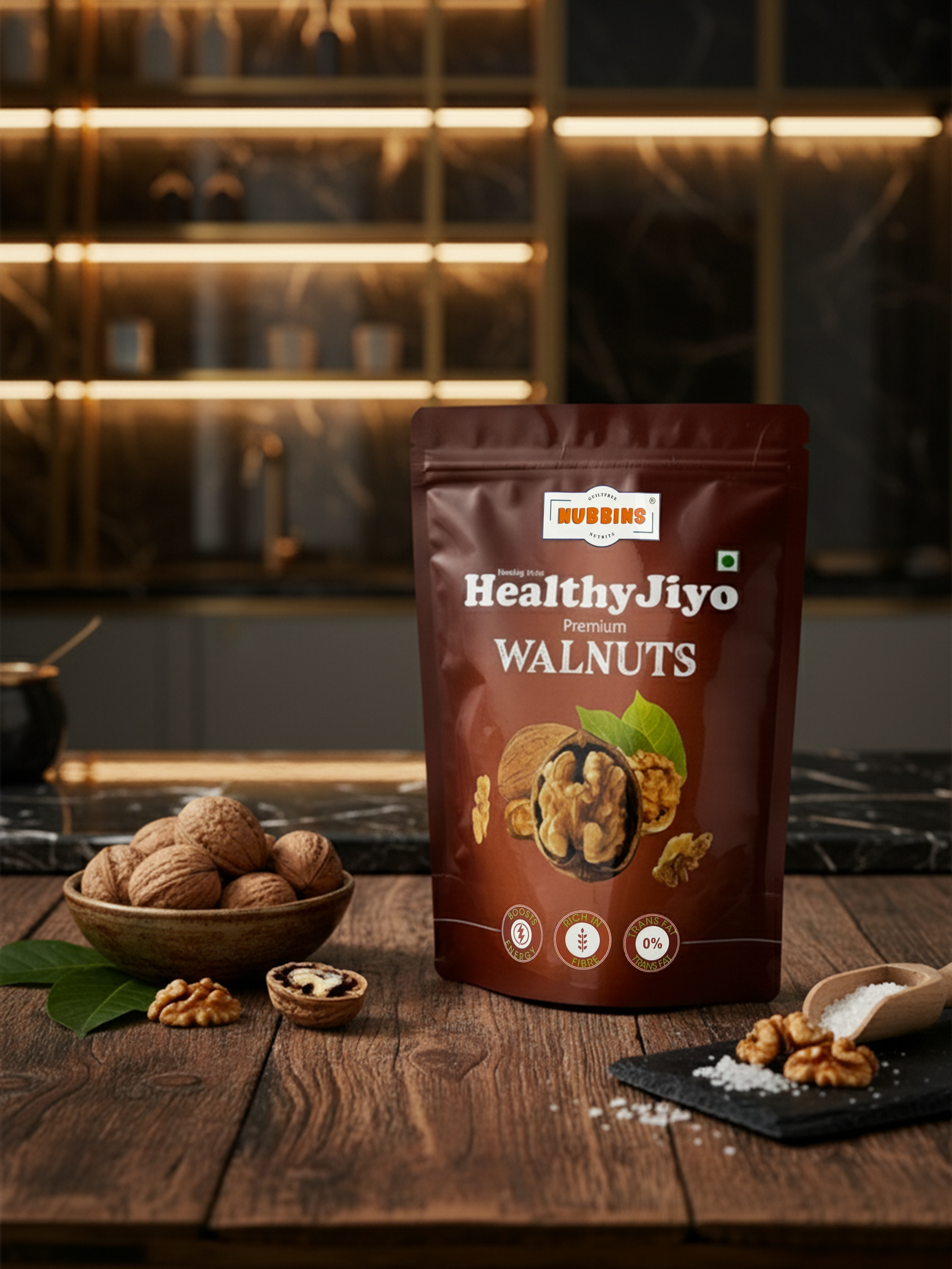 Nubbins HealthyJiyo Premium Combo (Almonds & Walnuts) 1 kg