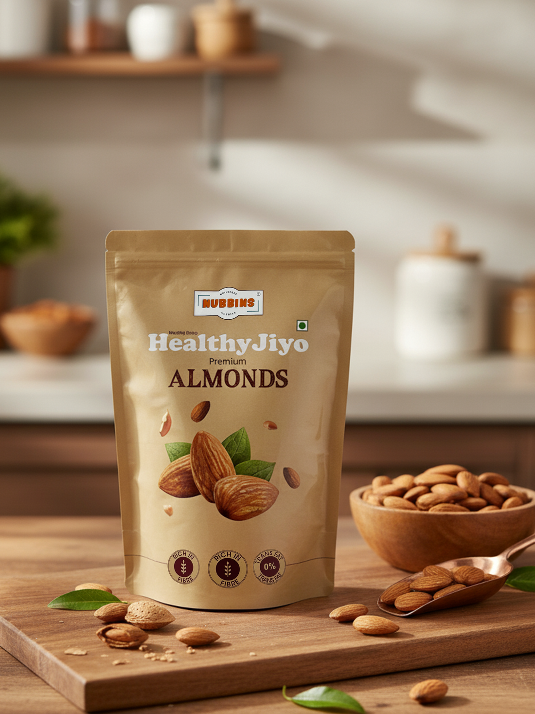 Nubbins HealthyJiyo Premium Almonds 800gm