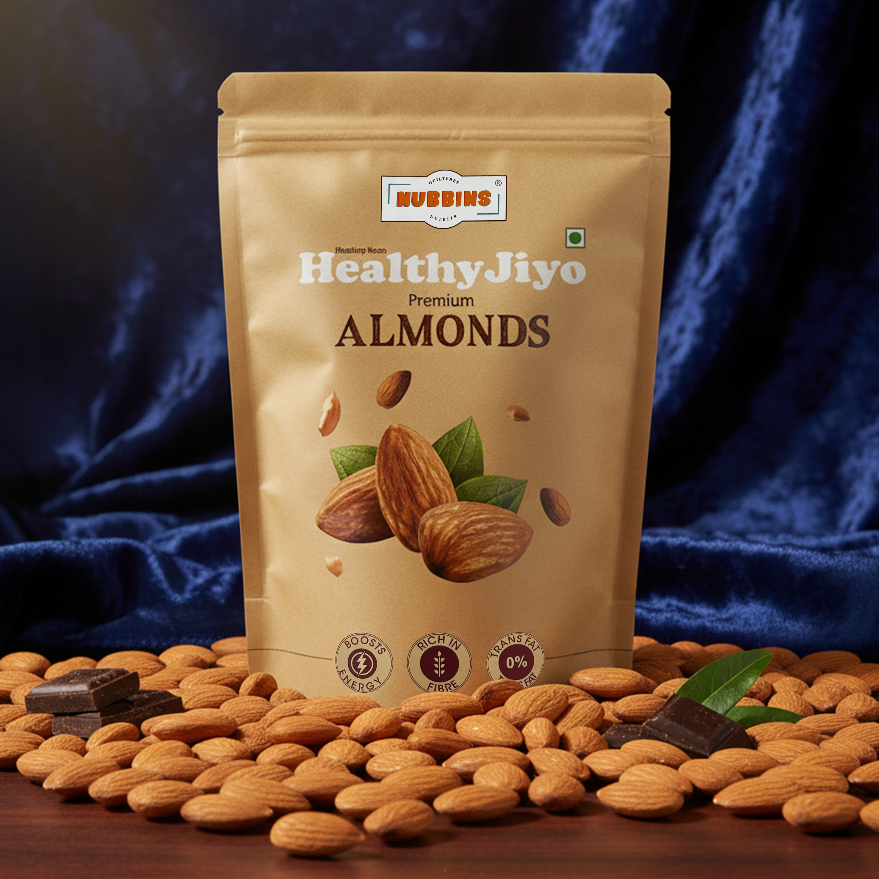 Nubbins HealthyJiyo Premium Almonds 800gm